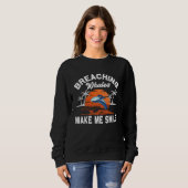 Sweatshirt Breaching Whales make me Smile   Beluga Whale (Devant entier)