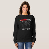 Sweatshirt Breaking News Je m'en fiche (Devant entier)