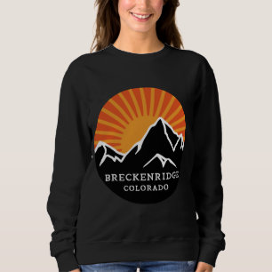 Sweatshirt Breckenridge Colorado Retro Sunset Mountains Vinta