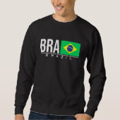 Sweatshirt Brésil Brasil Drapeau Brésil Code Pays Bra Sport (Devant)