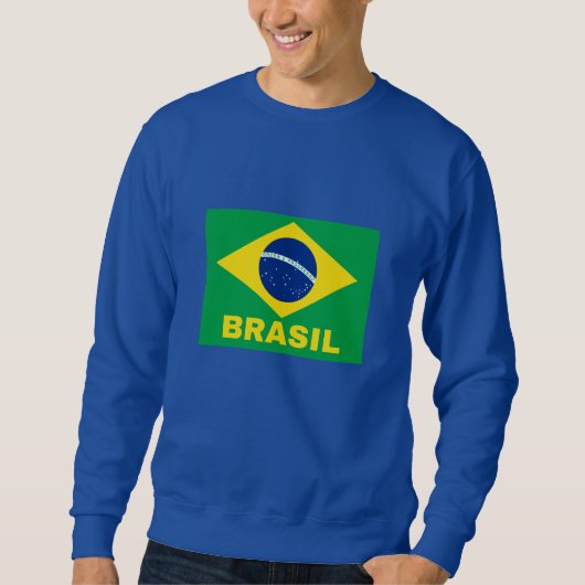Sweatshirt Brésil dans le drapeau brésilien (Devant)