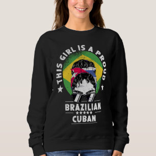 Sweatshirt Brésil Drapeau Cuba Grandissement Femme Citoyenne