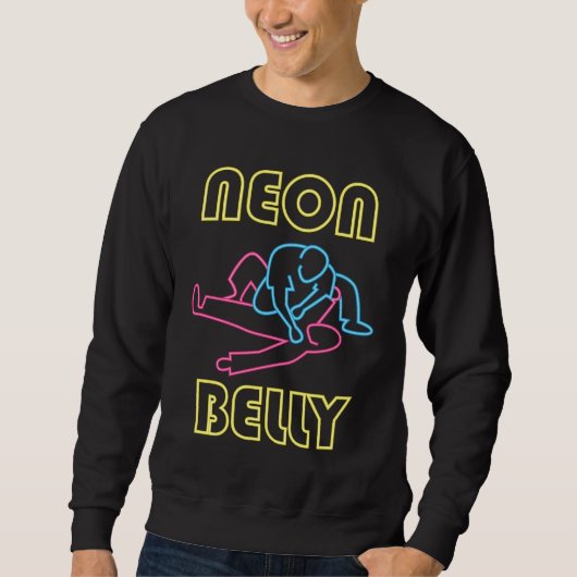 Sweatshirt Brésilien Jiu Jitsu : Genou au néon de BJJ sur le (Devant)