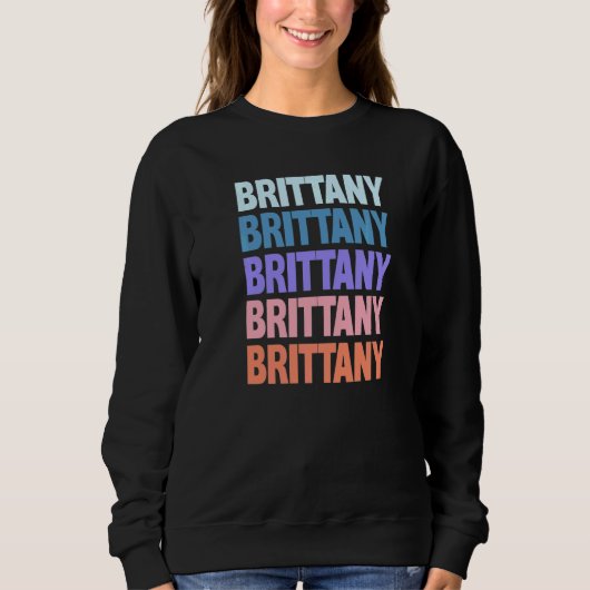 Sweatshirt Bretagne Texte Répété Moderne (Devant)