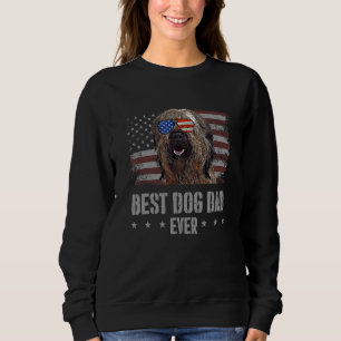 Sweatshirt Briard Meilleur Chien Papa Jamais Retro États-Unis