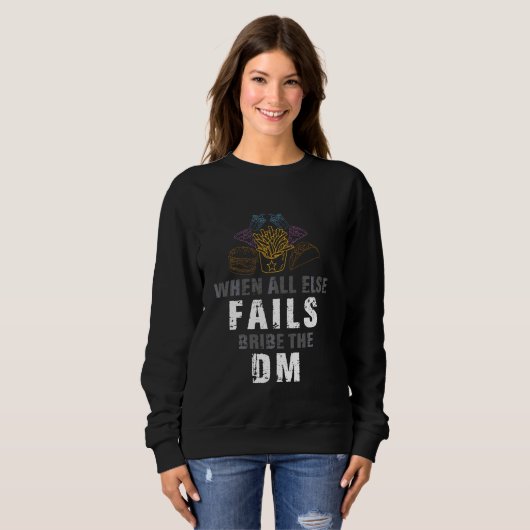 Sweatshirt Bribe Dm Pour Dragons Rpg Monster Dungeon Rolep (Devant entier)