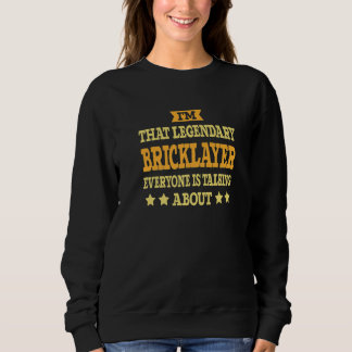Sweatshirt Bricklayer Job Title Employee Funny Worker Brickla