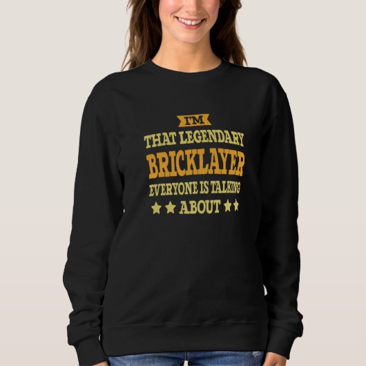 Sweatshirt Bricklayer Job Title Employee Funny Worker Brickla (Devant)