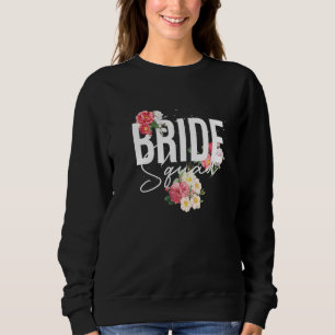 Sweatshirt Brid Floral Bride Squad femmes mariées