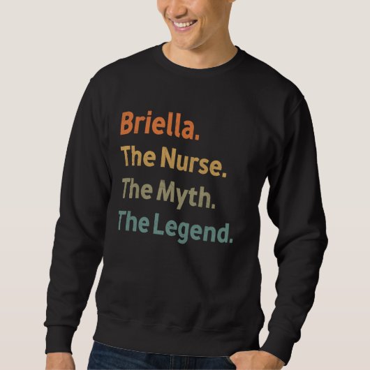 Sweatshirt Briella L'Infirmière Le Mythe La Légende Drôle Vin (Devant)