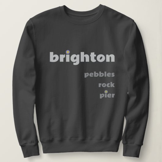 Sweatshirt Brighton Pebbles Rock Pier Sweater (Design devant)
