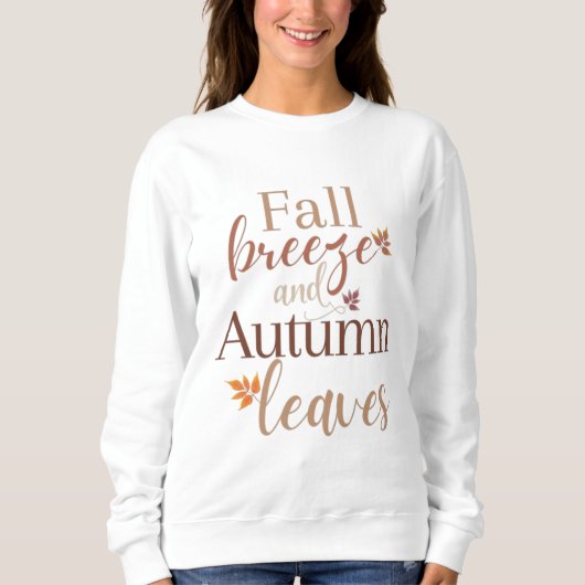 Sweatshirt Brise d'automne et feuilles d'automne (Devant)