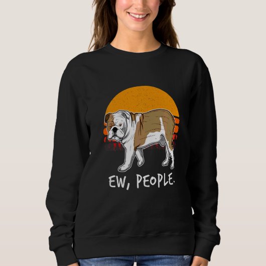 Sweatshirt Britanniques Anglais Bulldog Vintage 1 (Devant)