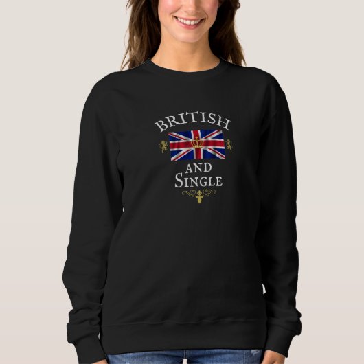SWEATSHIRT BRITISH AND SINGLE UNION JACK FLAG BRITAIN UK PRID (Devant)