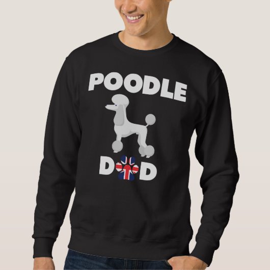 Sweatshirt British Chien Poodle Papa (Devant)