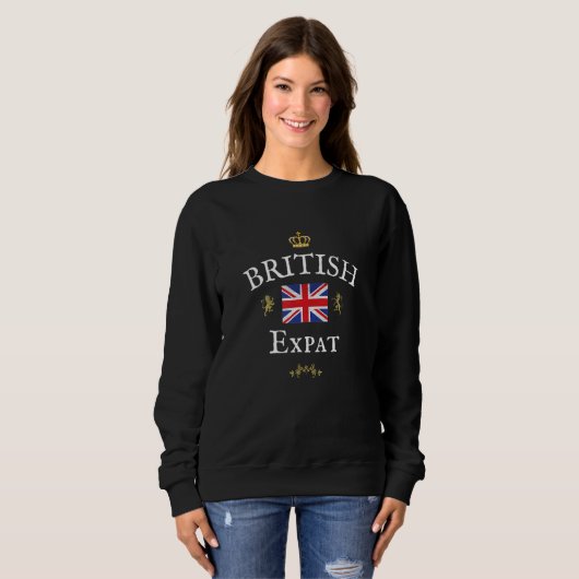 Sweatshirt British Expat England & Britain Fier British Flag (Devant entier)