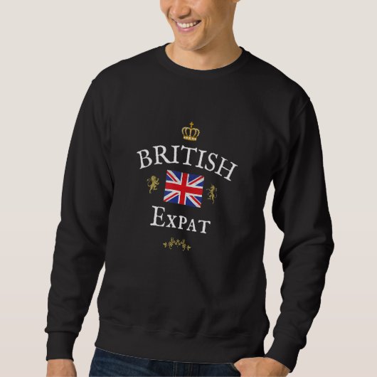 Sweatshirt British Expat England & Britain Fier British Flag (Devant)