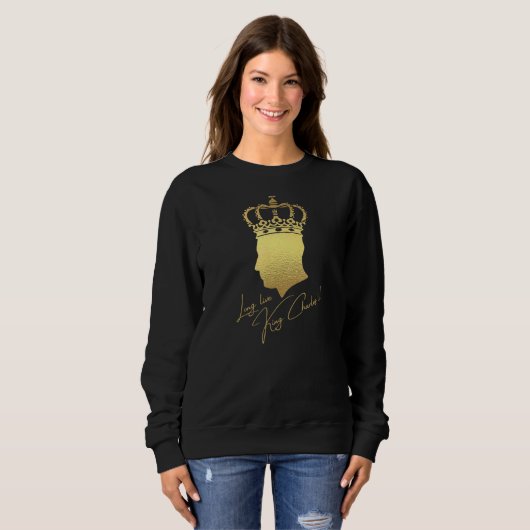 Sweatshirt British King Long Live The King God Save The King (Devant entier)