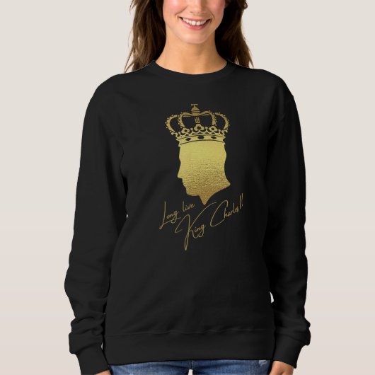 Sweatshirt British King Long Live The King God Save The King  (Devant)
