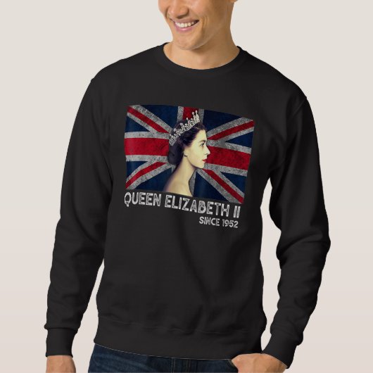 Sweatshirt British Queen Platinum Jubilee 70th Anniversary (Devant)