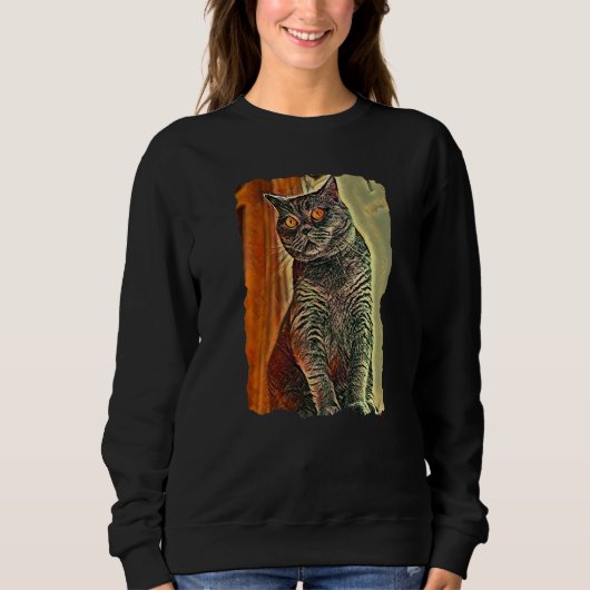 Sweatshirt British Shorthair Cat Cute Cats Mom And Cat Dad (Devant)
