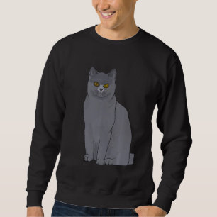 Sweatshirt British Shorthair mignon Chat Kitten Meow Lover Ho