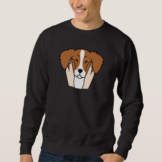 Sweatshirt Brittany Spaniel Chubby Cheeks Chien (Devant)