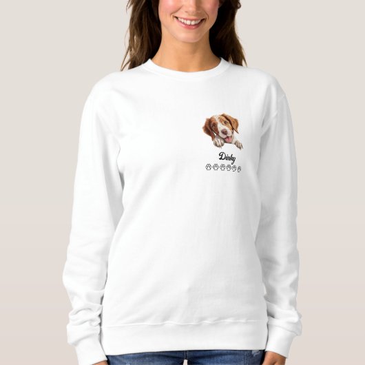 Sweatshirt Brittany Spaniel Dog T-Shirt personnalisé (Devant)