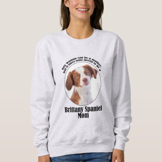 Sweatshirt Brittany Spaniel Maman (Devant)