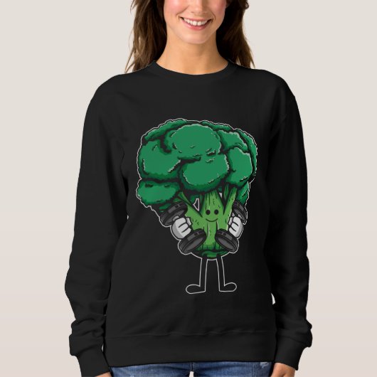 Sweatshirt Broccoli Bodybuilding Fitness Equipment Workout Ve (Devant)