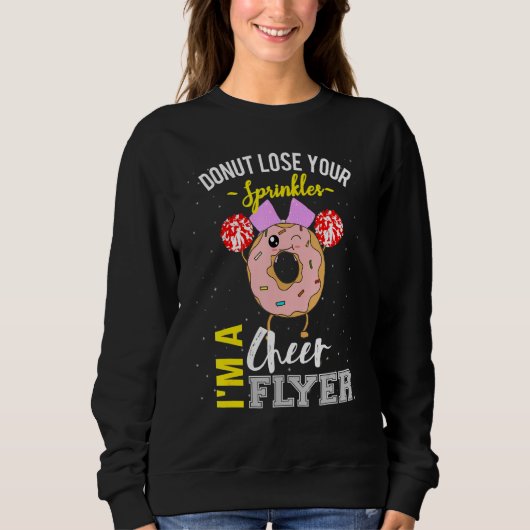 Sweatshirt Broche Cheerlead Donut Pom-pom girl Devis (Devant)