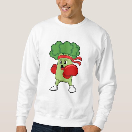 Sweatshirt Brocoli à la boîte avec gants de boxe (Devant)