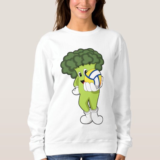 Sweatshirt Brocoli aux sports de volleyball (Devant)