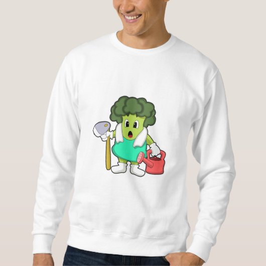 Sweatshirt Brocoli comme fermier avec arrosage (Devant)