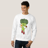 Sweatshirt Brocoli dans le football (Devant entier)