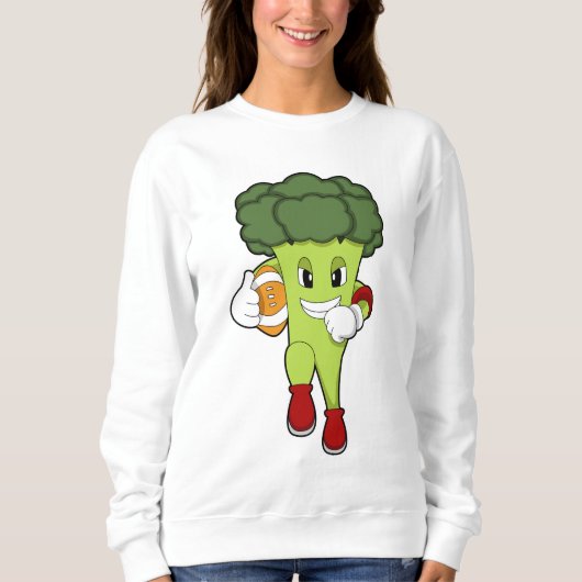 Sweatshirt Brocoli dans le football (Devant)
