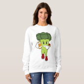 Sweatshirt Brocoli dans le football (Devant entier)