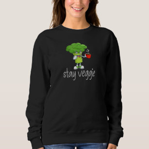 Sweatshirt Brocoli végétarien Vegan Coffee Cup du matin