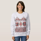 Sweatshirt Broderie traditionnelle slave/scandinave (Devant entier)