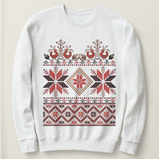 Sweatshirt Broderie traditionnelle slave/scandinave (Design devant)