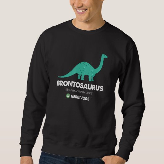 Sweatshirt Brontosaurus ApatosaurusThunder Lizard Dinosaur (Devant)