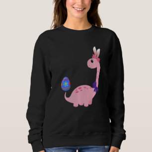 Sweatshirt Brontosaurus Bunny Oeufs Oeufs Jour de Pâques Dino