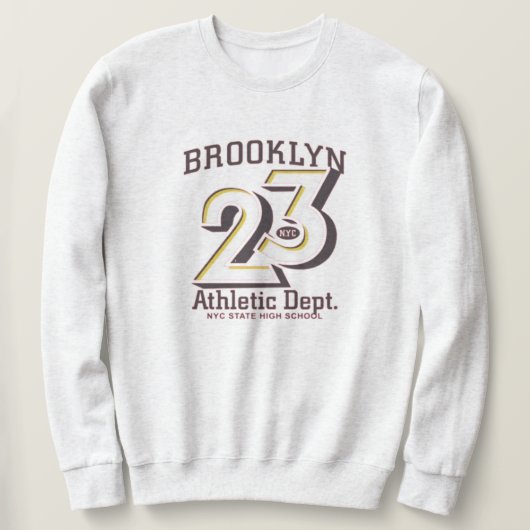 Sweatshirt Brooklyn New York Varsity College Style (Design devant)