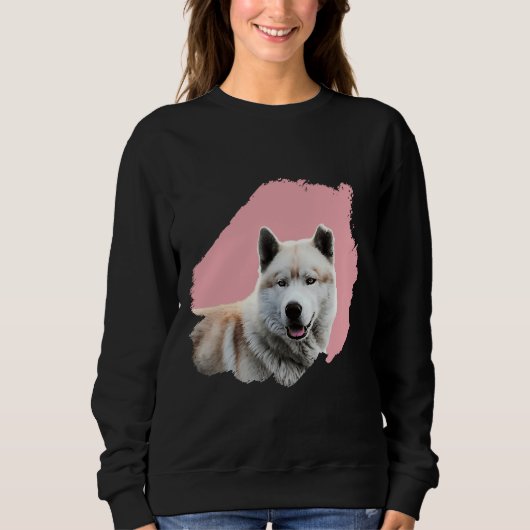 Sweatshirt Brosse Chien Husky (Devant)