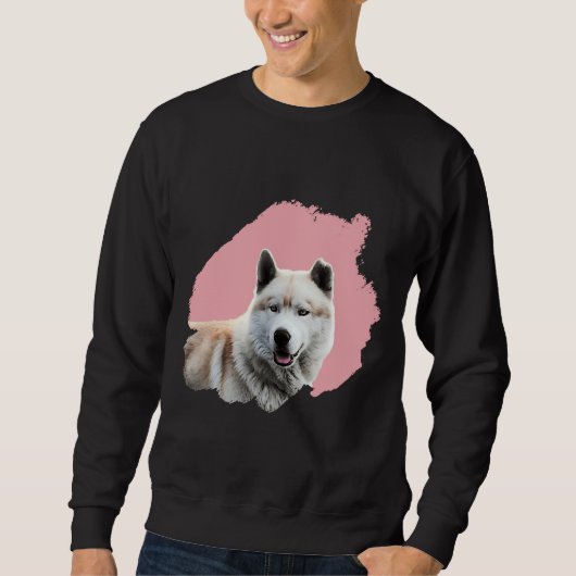 Sweatshirt Brosse Chien Husky (Devant)