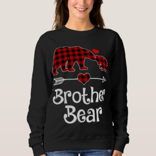 Sweatshirt Brother Bear Pajama de Noël Rouge Plaid Buffalo Ma
