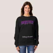 Sweatshirt Brother of a Warrior Epilepsy Brother Purple Ribbo (Devant entier)