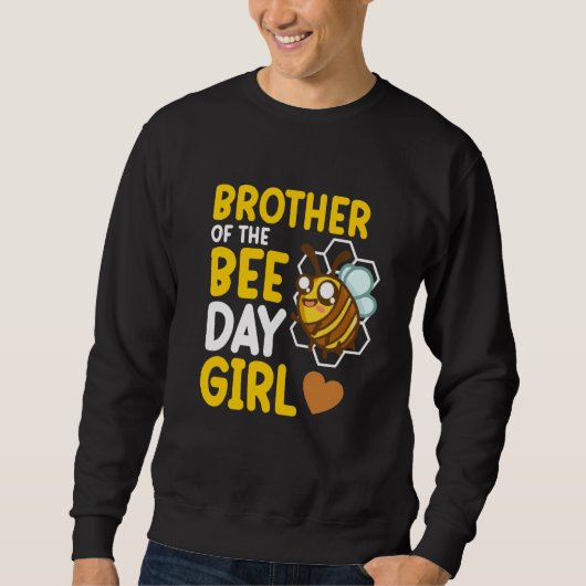 Sweatshirt Brother Of Bee Day Girl Honey Beekeeper Beekeeping (Devant)