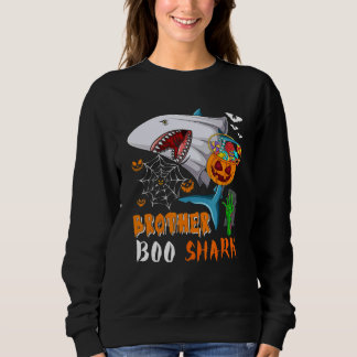 Sweatshirt Brother Shark Boo Halloween Shark Boo Ghost Candie