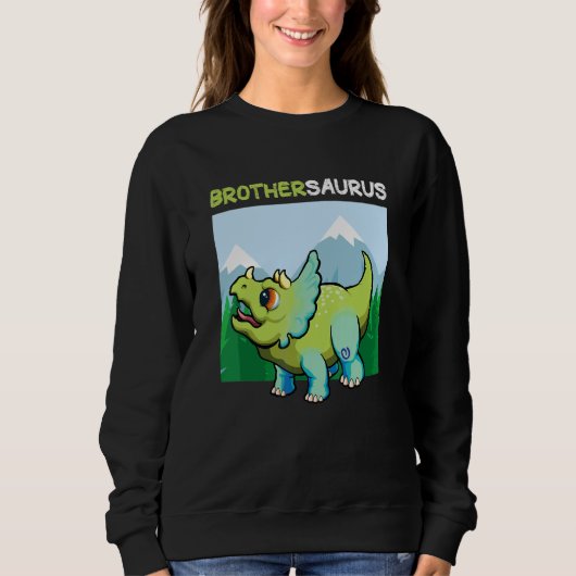 Sweatshirt Brothersaurus Dinosaur Cute Kiddo Tricératops (Devant)